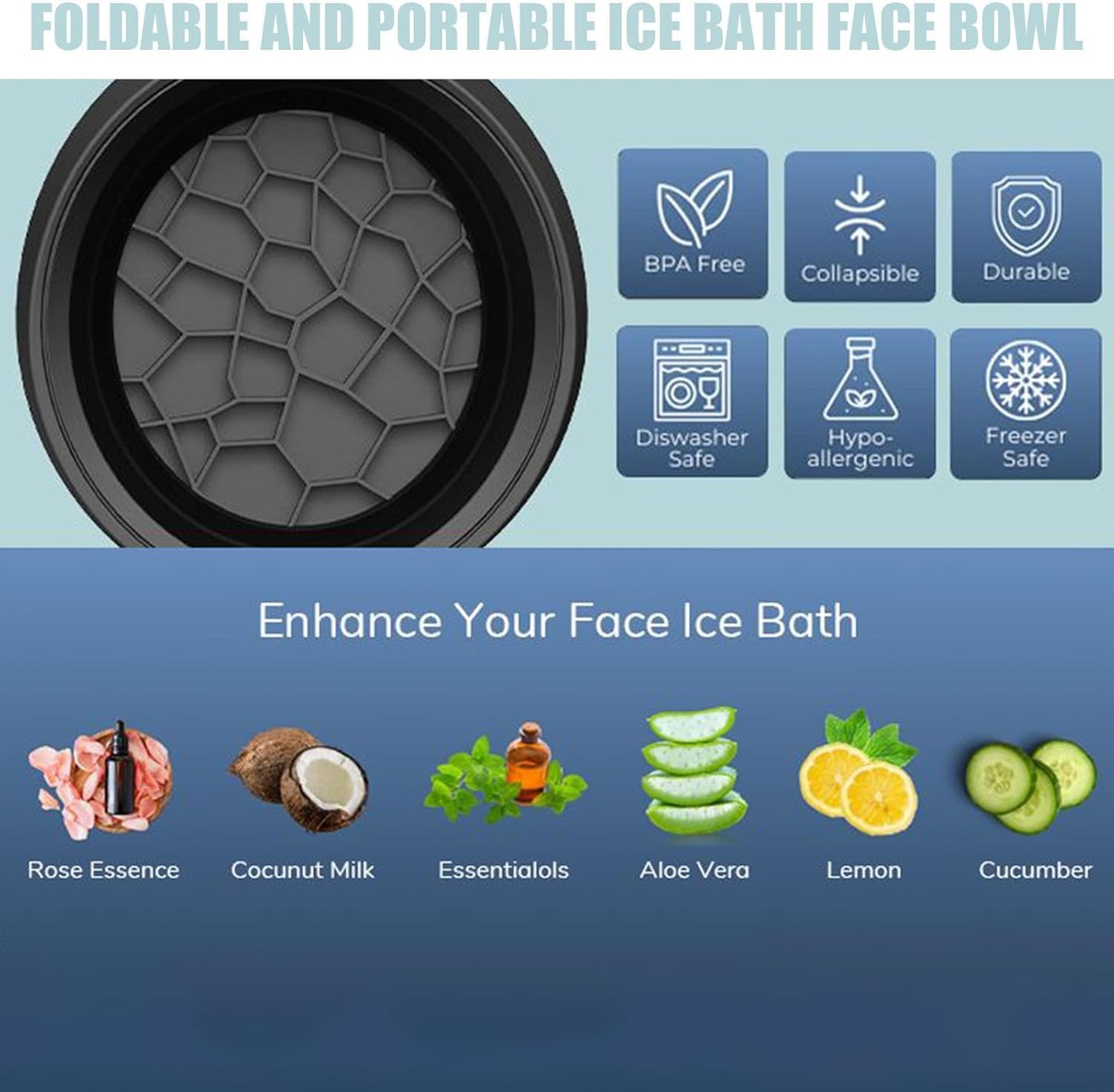 BendiBowl | Opvouwbare siliconen wasbak – ruimtebesparende, draagbare wasbak voor thuis