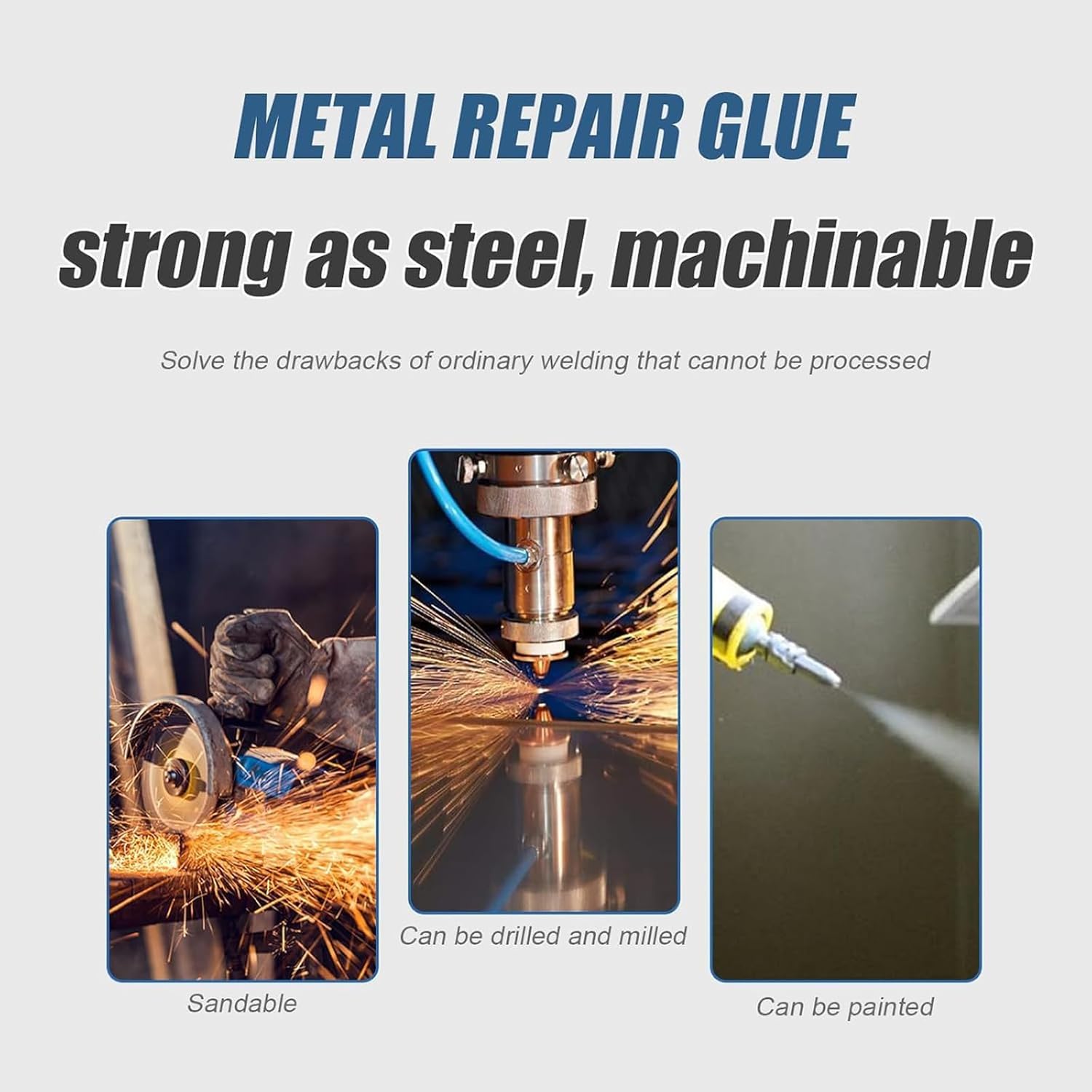 Bondix | Metaalreparatielijm - Industriële epoxylijm voor staal, aluminium, ijzer en meer