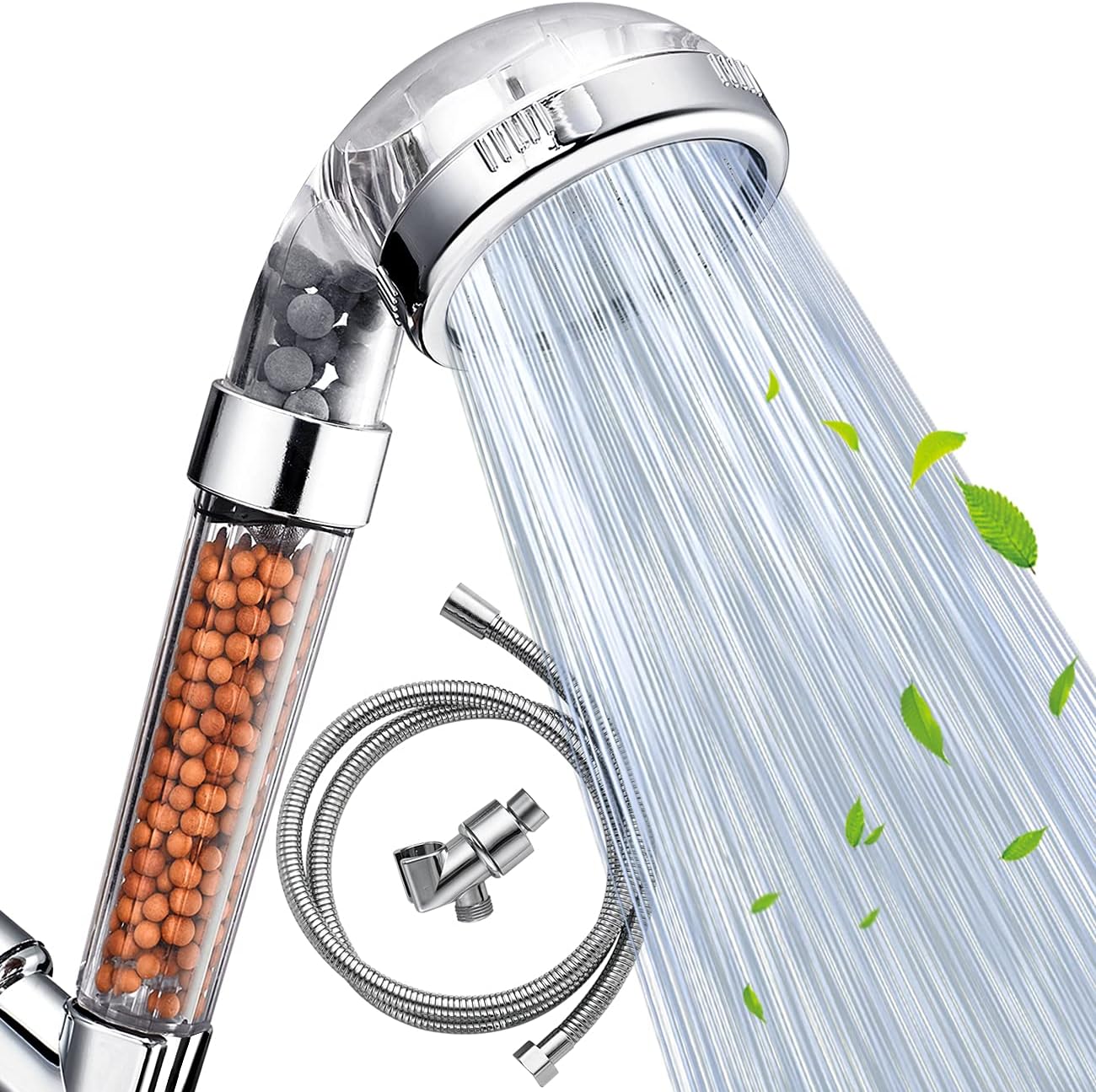 Purion | Premium handdouche met ionenfilter – waterbesparende douchekop met instelbare druk