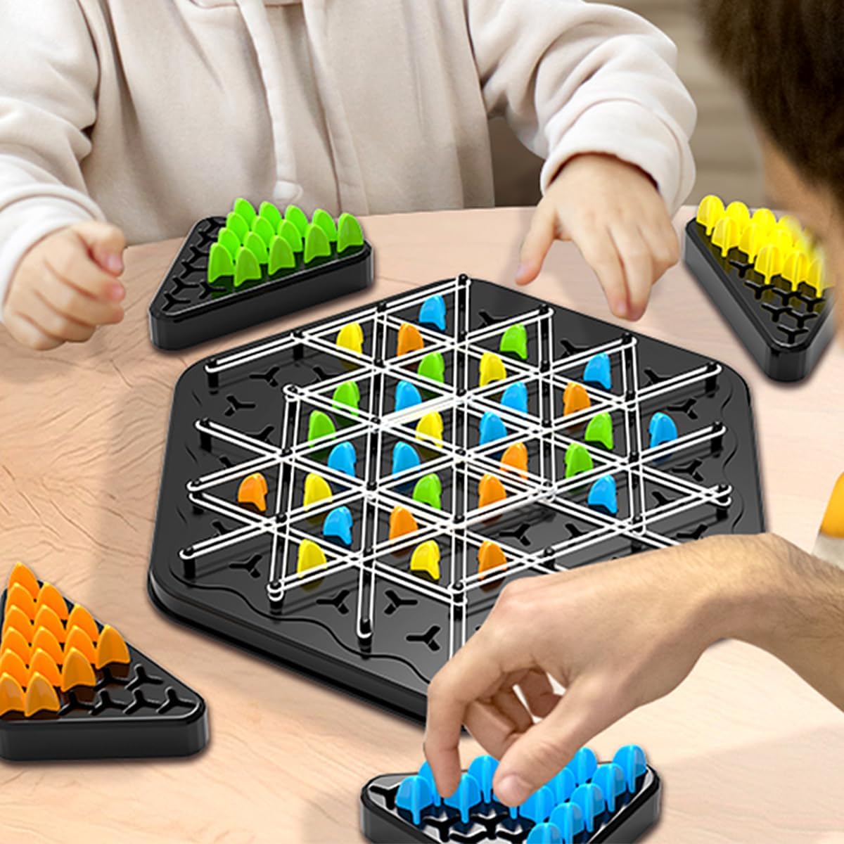 GeoTactix | Driehoekig strategisch bordspel, geometrisch puzzelspel, logisch denkspel