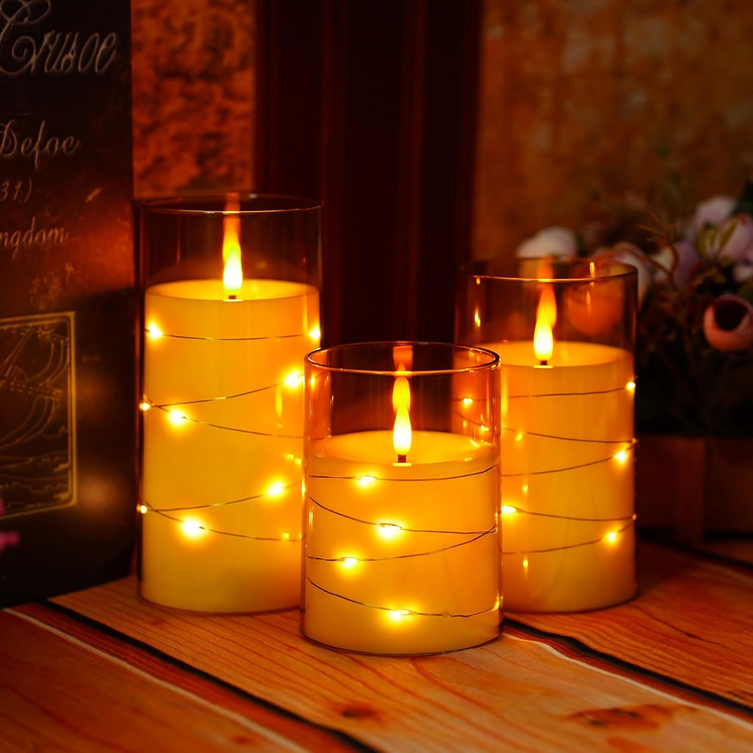 GlowReal | Realistische LED-kaarsen zonder vlam – decoratieve sfeerverlichting voor thuis, werkt op batterijen