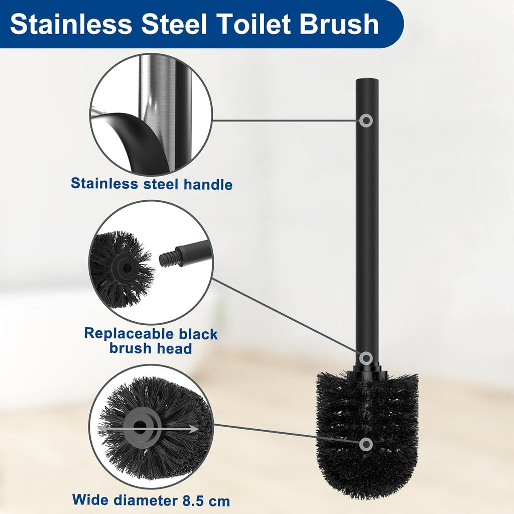 TidyTower | Chique toiletrolhouder en borstel duo  - voor een moderne badkamer!