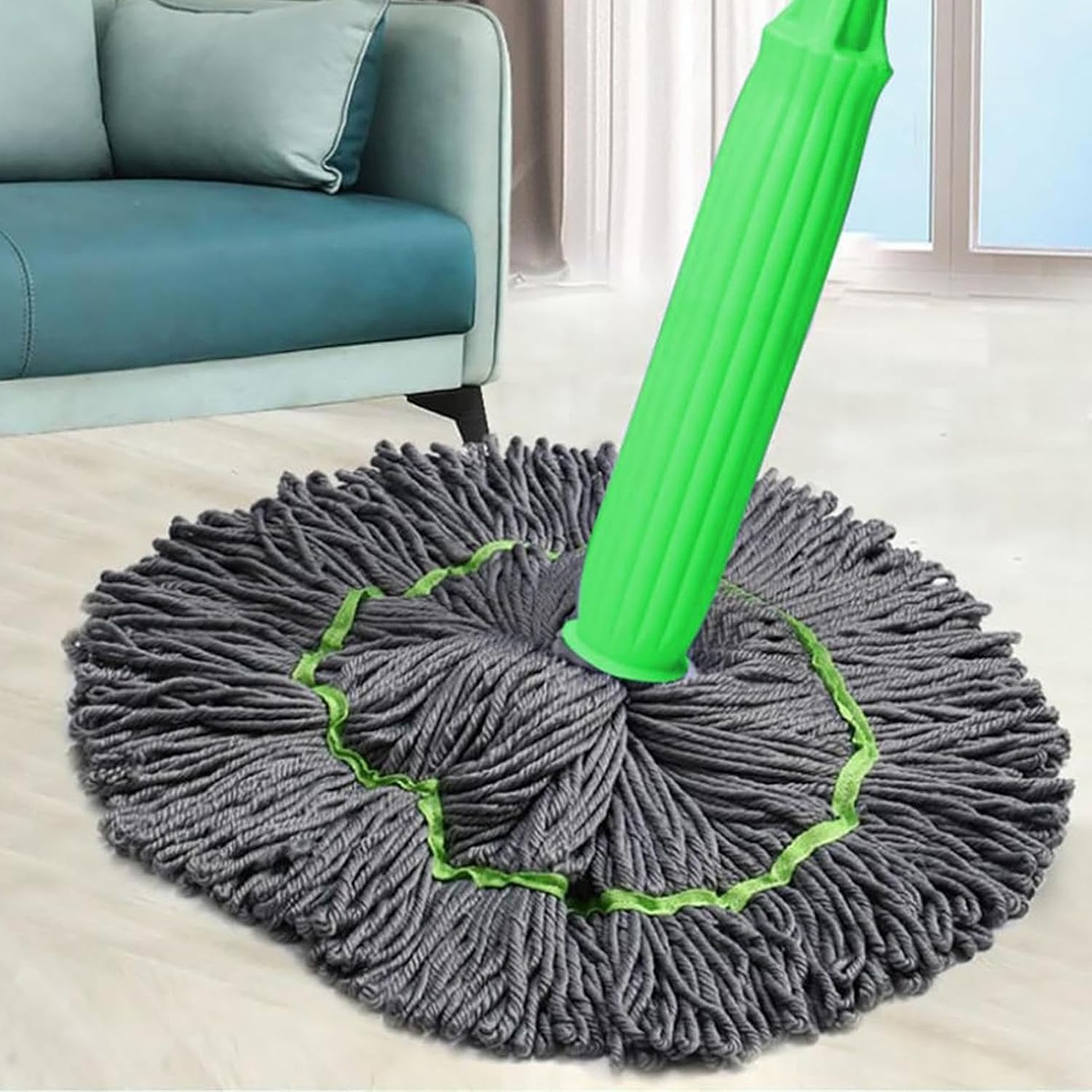 SpinDry | Handenvrije zelfoprollende mop - Easy Clean, microvezel mopkop