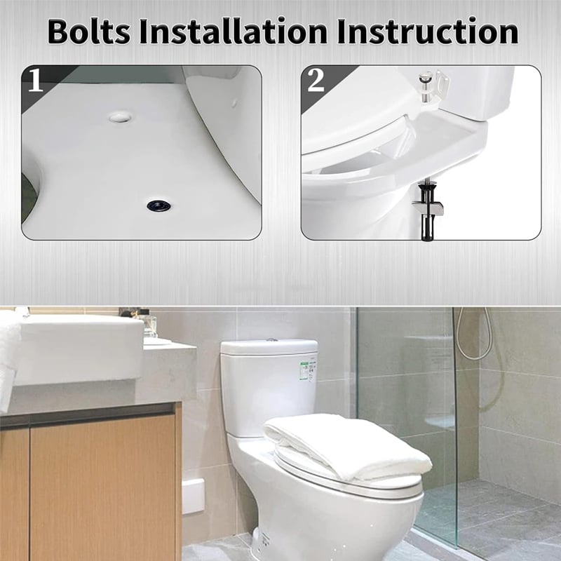 BoltMate | Universele toiletbrilbouten- en schroevenset – Duurzame badkamerbeslag voor een veilige bevestiging