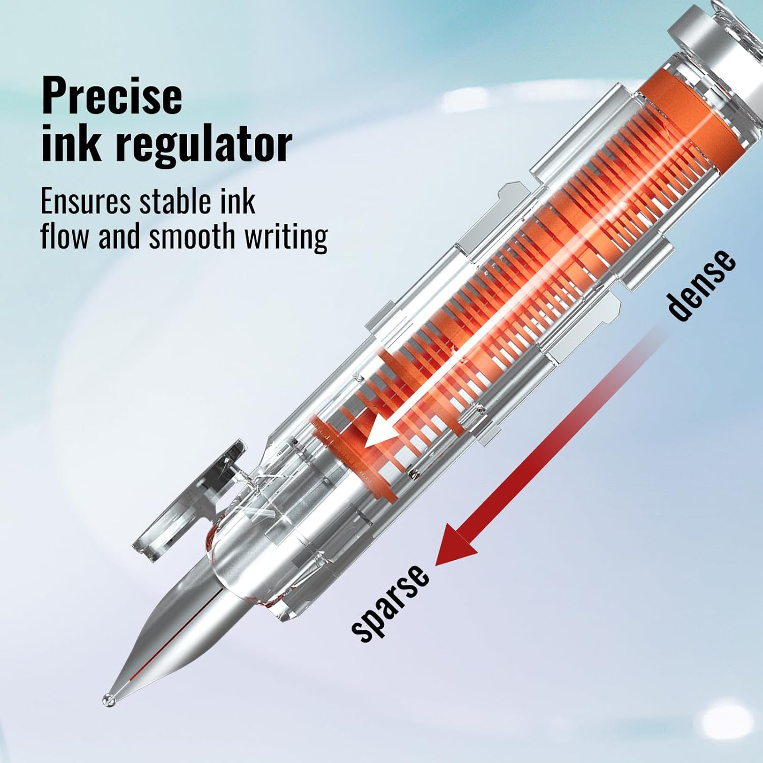 FineWrite | Vulpen met extra fijne penpunt van 0,38 mm – 5 navulbare patronen, soepel schrijvende kalligrafiepen