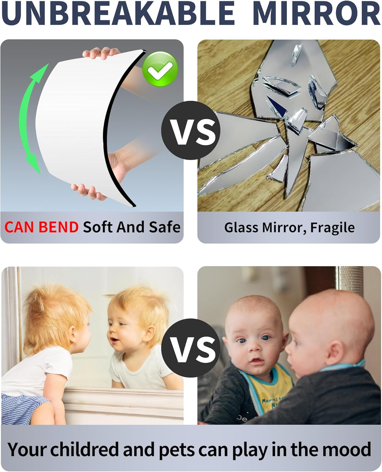 Reflekt | Acrylmuurspiegels - Lichtgewicht Shatterproof Decoratieve Spiegelpanelen voor de Woondecoratie van de Muur