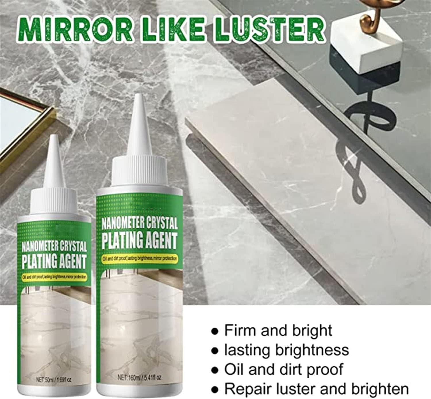 CrystalCoat | Marmer nano-plating agent - Steen & Kwarts Beschermer, Waterdicht Pools Verzegeling