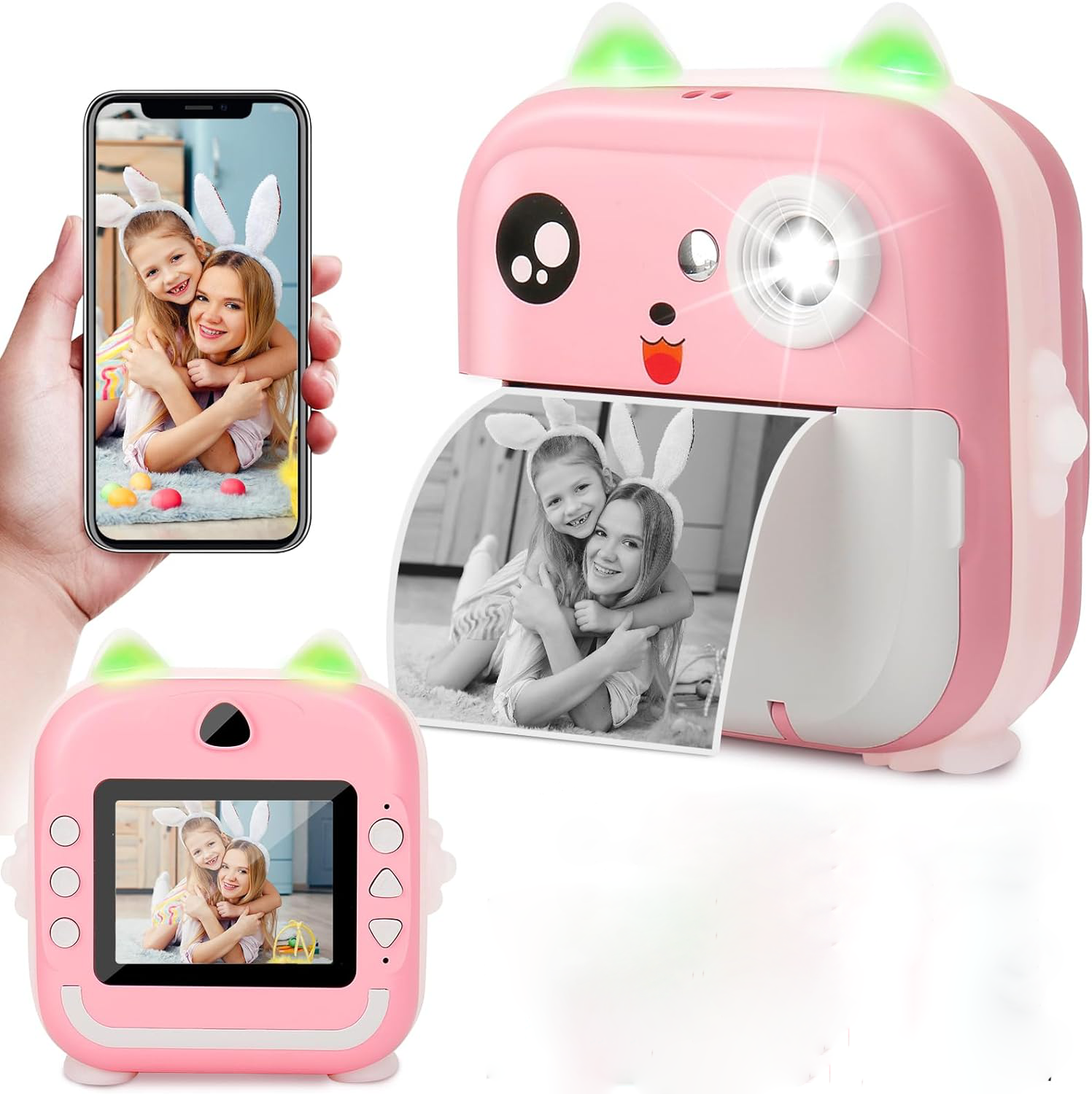 InstaFun | Instant Print HD-camera voor kinderen – Leuke digitale camera met fotoprinter