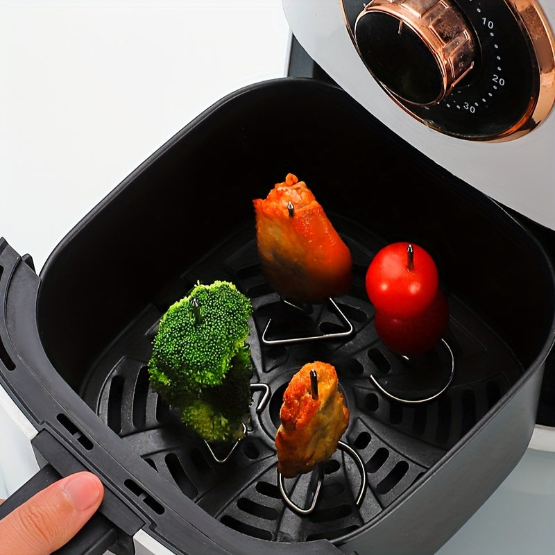 AirGrill | 10-stuks Roestvrijstalen Spiesen voor Air Fryer & Oven, Verticale BBQ Grillnaalden