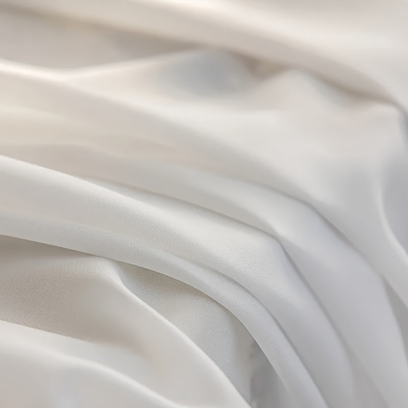 SheerDrape | Wit chiffon semi-transparant gordijn - Zachte tule gordijnen voor thuisdecoratie