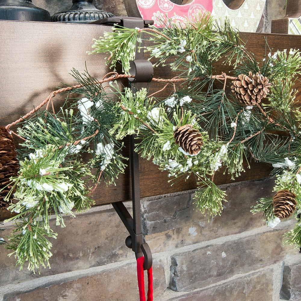 FestHook | Verstelbare Antislip Kerstsok- & Guirlandehouder, Klemhaken voor Muur, Open Haard en Feestdecoratie