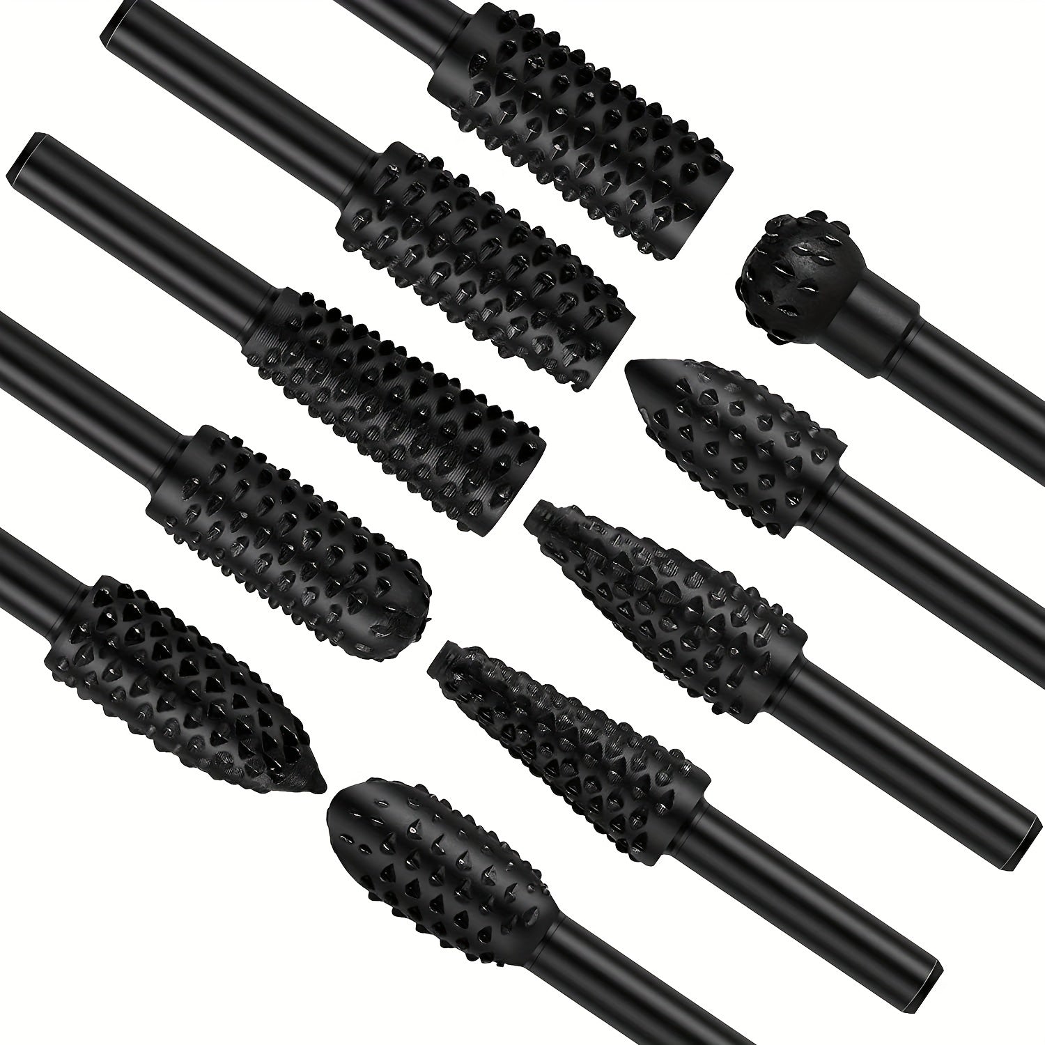 DrillRasp | 5/10st Houtsnijwerk Vijl Rasp Boren Set - Roterend Gereedschap voor DIY Houtbewerking, Graveren, Polijsten, Slijpen en Vormgeven