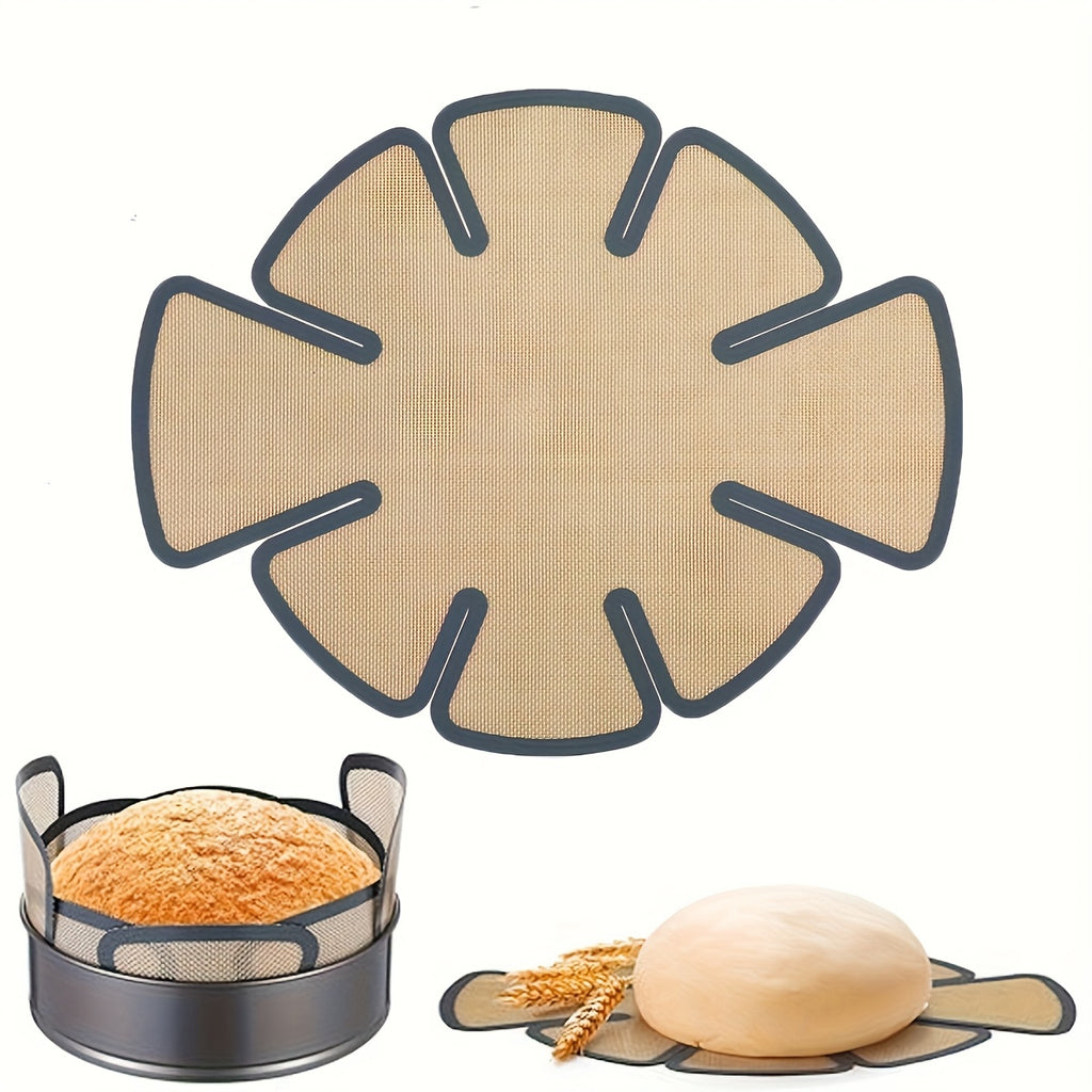 DoughPad | Siliconen antiaanbakmat voor brood en deeg – Herbruikbare ronde bakmat met veilige antislipranden