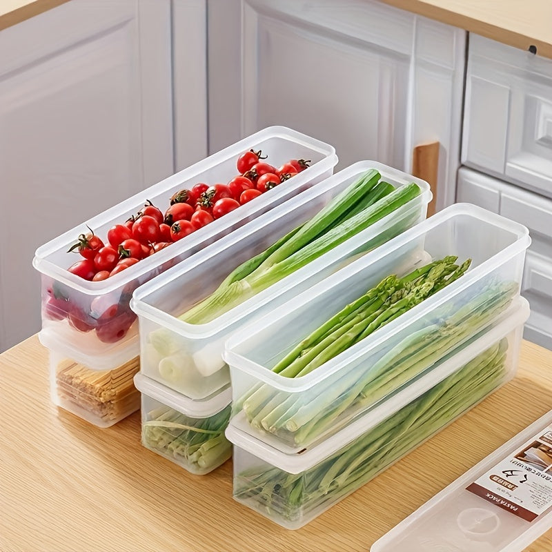 FreshBox | BPA-vrije Plastic Voedselopbergers met Deksels, Herbruikbare Rechthoekige Koelkast Organisator