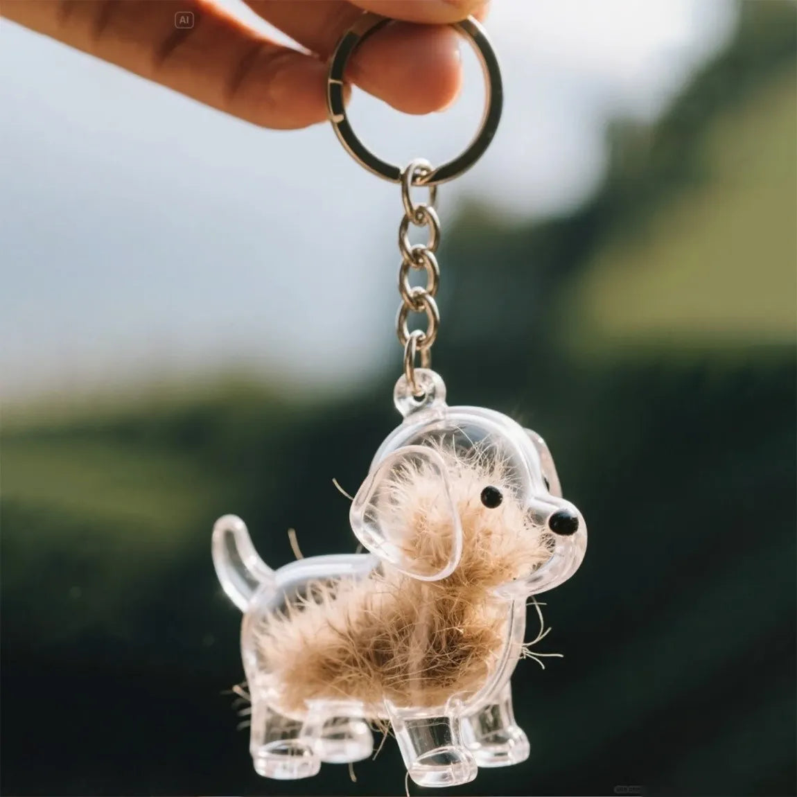 PawCharm | Hondvormige sleutelhanger als aandenken, gepersonaliseerd aandenken aan uw huisdier