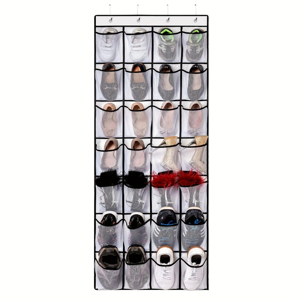 ShoeCaddy | Over-de-Deur Schoen Organizer met 24/35 Grote Gaaspockets – Hangende Schoenenrek