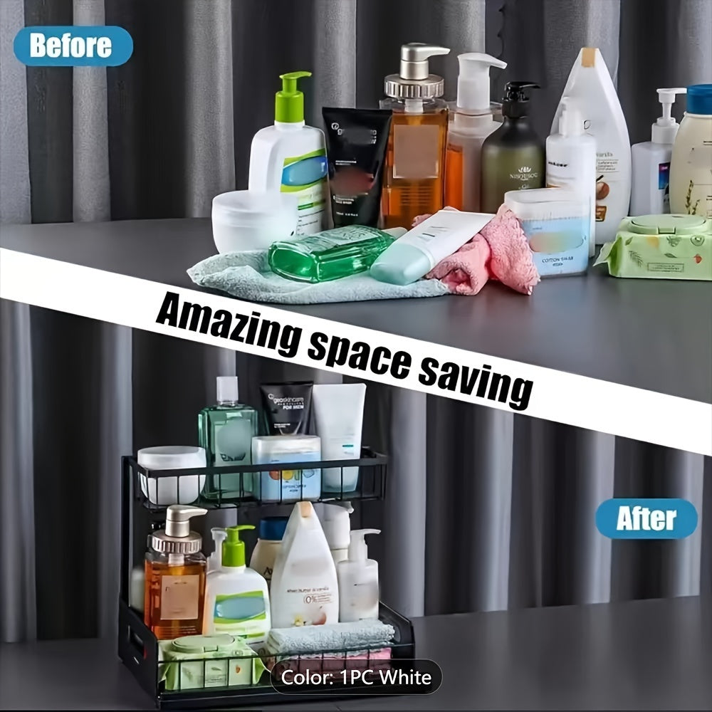 GlideShelf | Uittrekbare Organizer Onder de Spoelbak – Metalen Schuifplanken