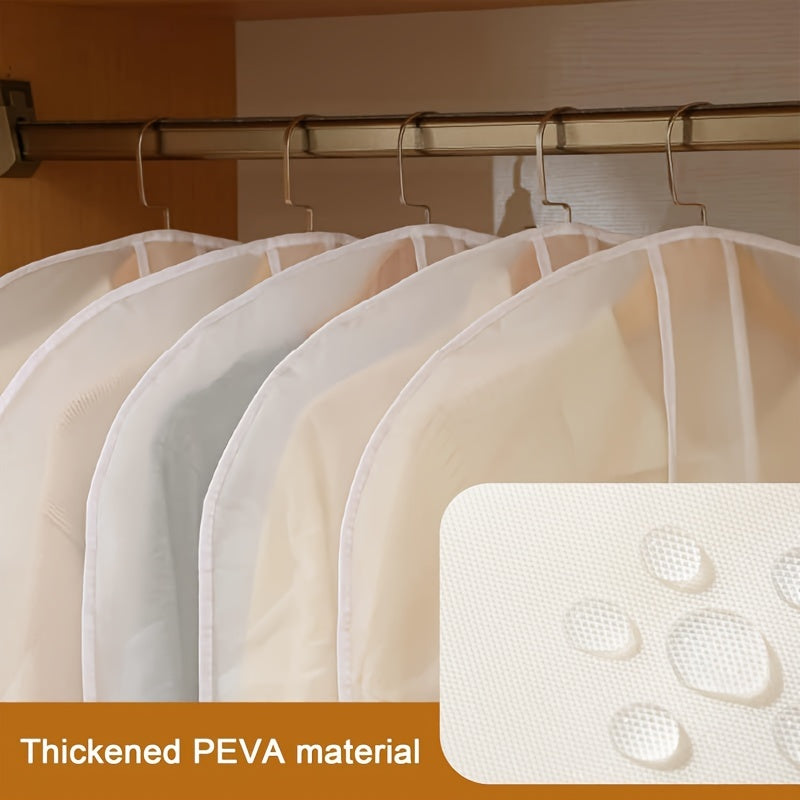 ProtecWear | 10 stuks witte PVC-kledinghoezen – Ademende, doorschijnende stofhoezen voor jassen en pakken