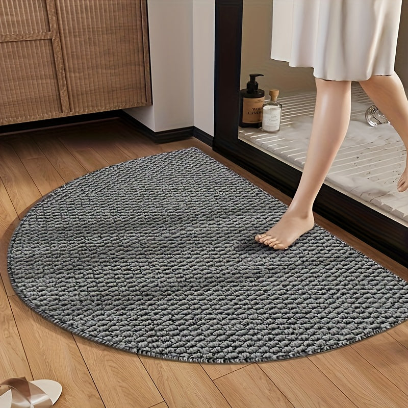 SabiStep | Wabi-Sabi Antislip Halfronde Badmat – Boho Stijl Vloerkleed, Huismat voor Binnen & Buite