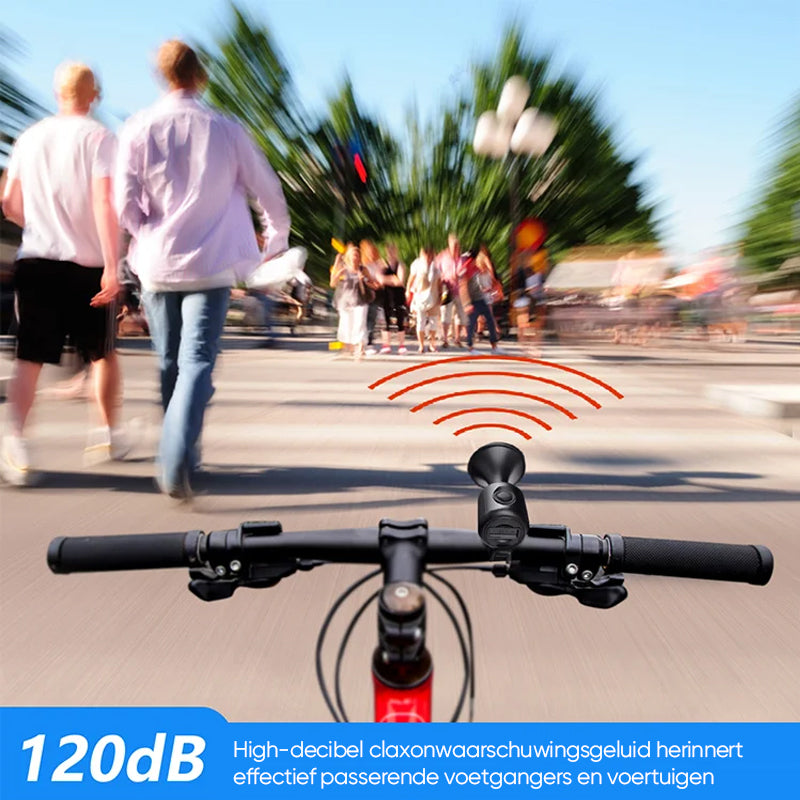 ShockBell | Elektrische fietsbel – Luide claxon van 120 dB, waterdicht, eenvoudig te monteren