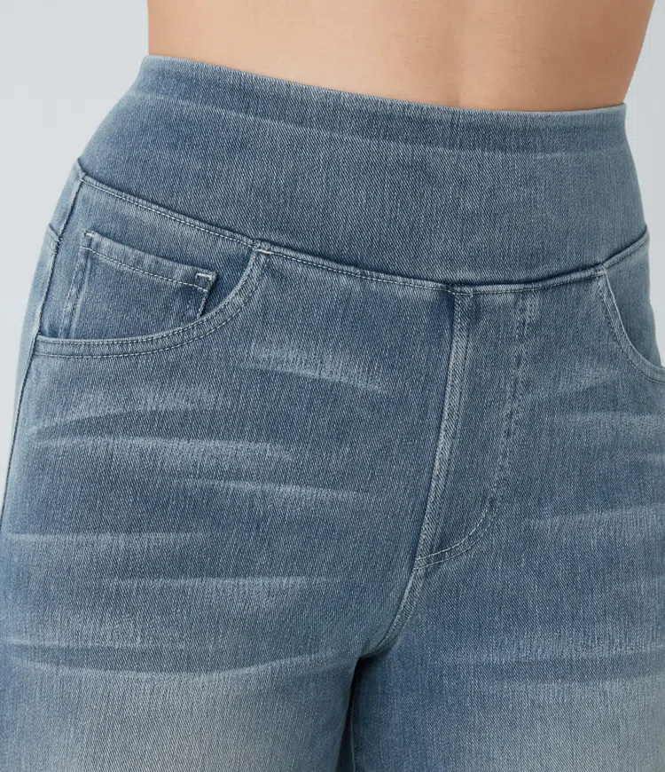 Rexina | Dames high-waisted wijde jeans – Comfortabele stretchdenim, trendy losvallende casual broek