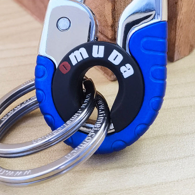 KeyMaster | Metalen karabijnhaak sleutelhanger - draagbare bergbeklimmen Clip met 2 ringen, Anti-Lost Outdoor EDC sleutelhouder