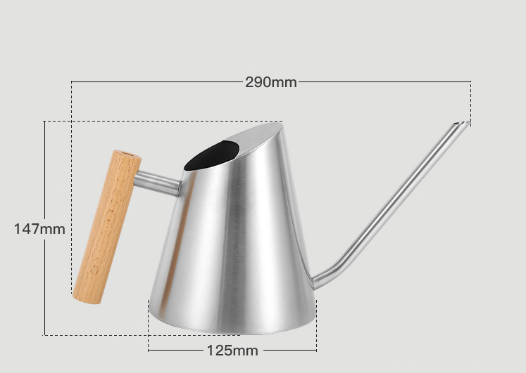 HydraBloom | Moderne gieter met houten handvat – stijlvol gereedschap voor het water geven van tuinplanten