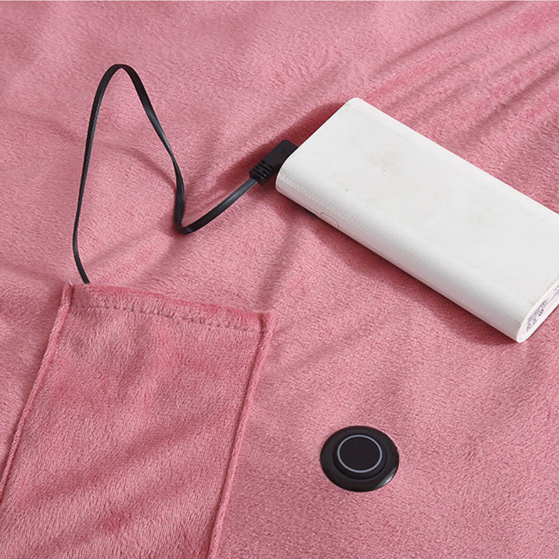 PlugNWarm | Draagbare USB Verwarmde Deken – Zachte Knusse Omslag met 3 Warmtestanden