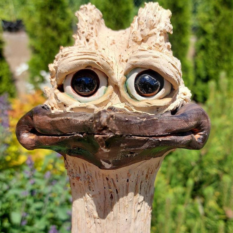 TricksterBird | Grappige Tuindecoratie – Verborgen Langnek Kip/Ostrich Beeld
