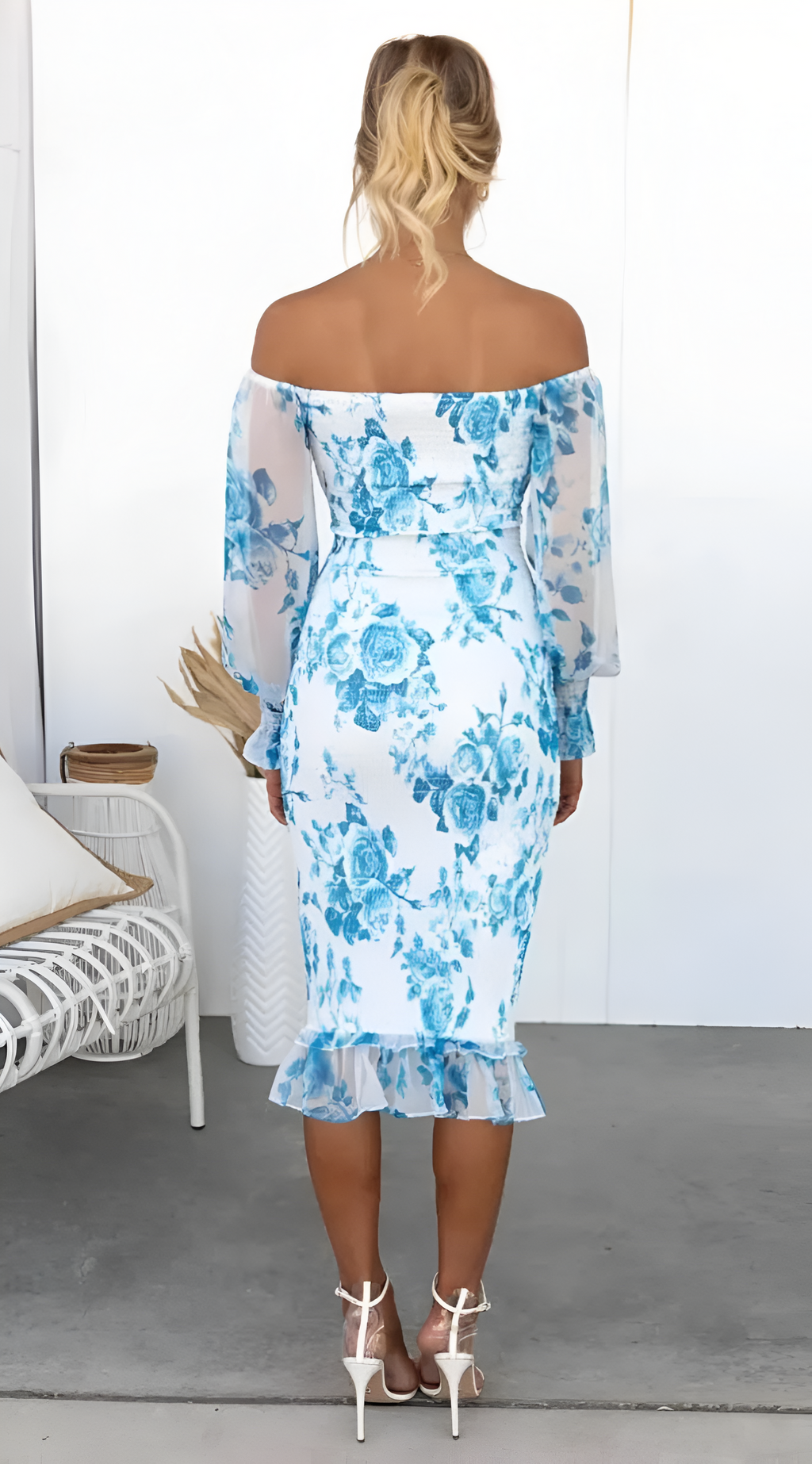 Ziri | Bloemenprint midi-jurk voor dames – Elegante, casual zomerjurk