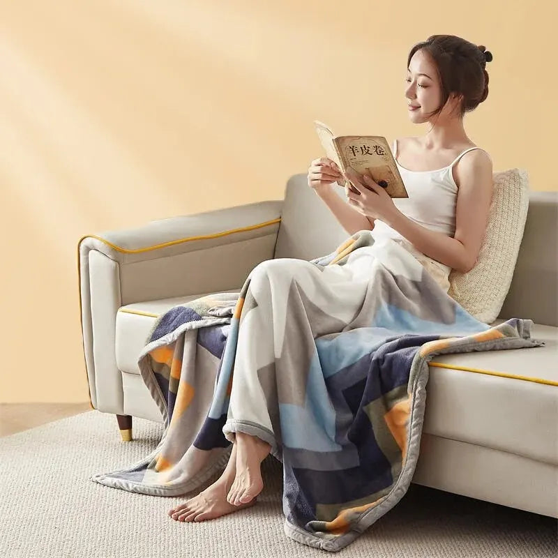 ComfyWrap | Pluche flanellen deken – zachte, knusse, lichtgewicht deken voor op bed, bank en onderweg