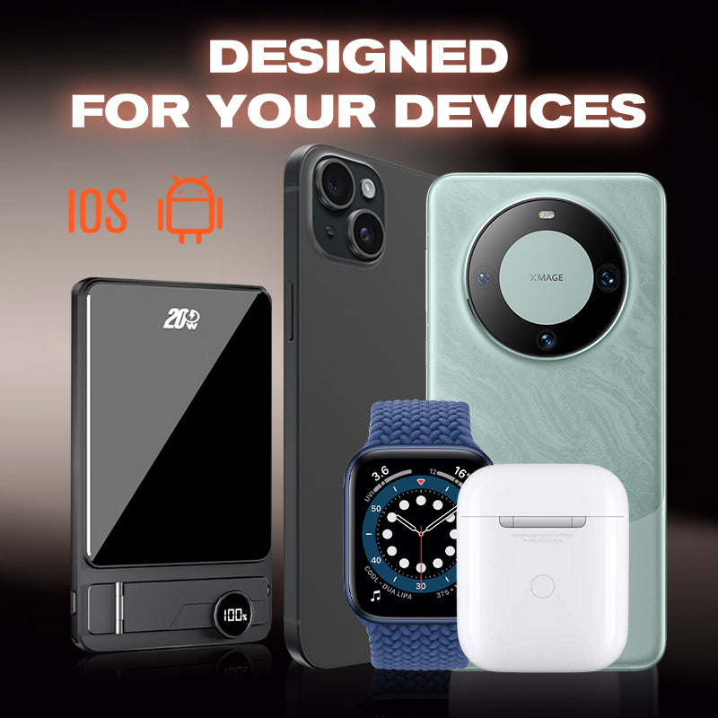 ThinVolt | Slanke magnetische powerbank met opvouwbare standaard