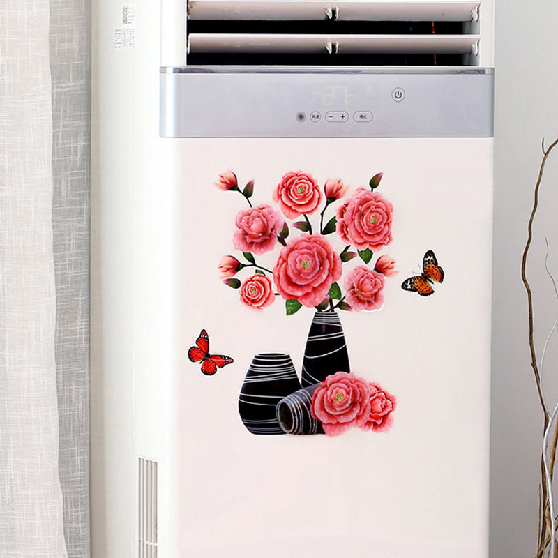 PetalNest | 3D-muurstickers met bloemenvaas en vlinders