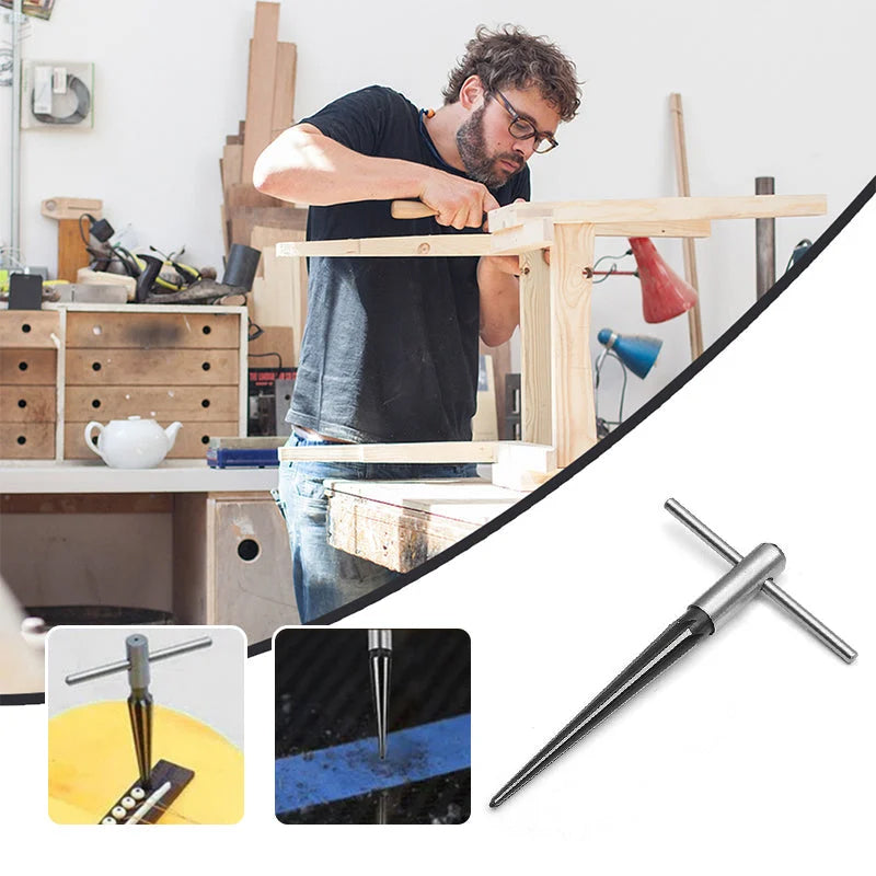 ProReamer | T-Handvat Kegelvormige Reamer –  Hoogwaardig Koolstofstaal voor Hout