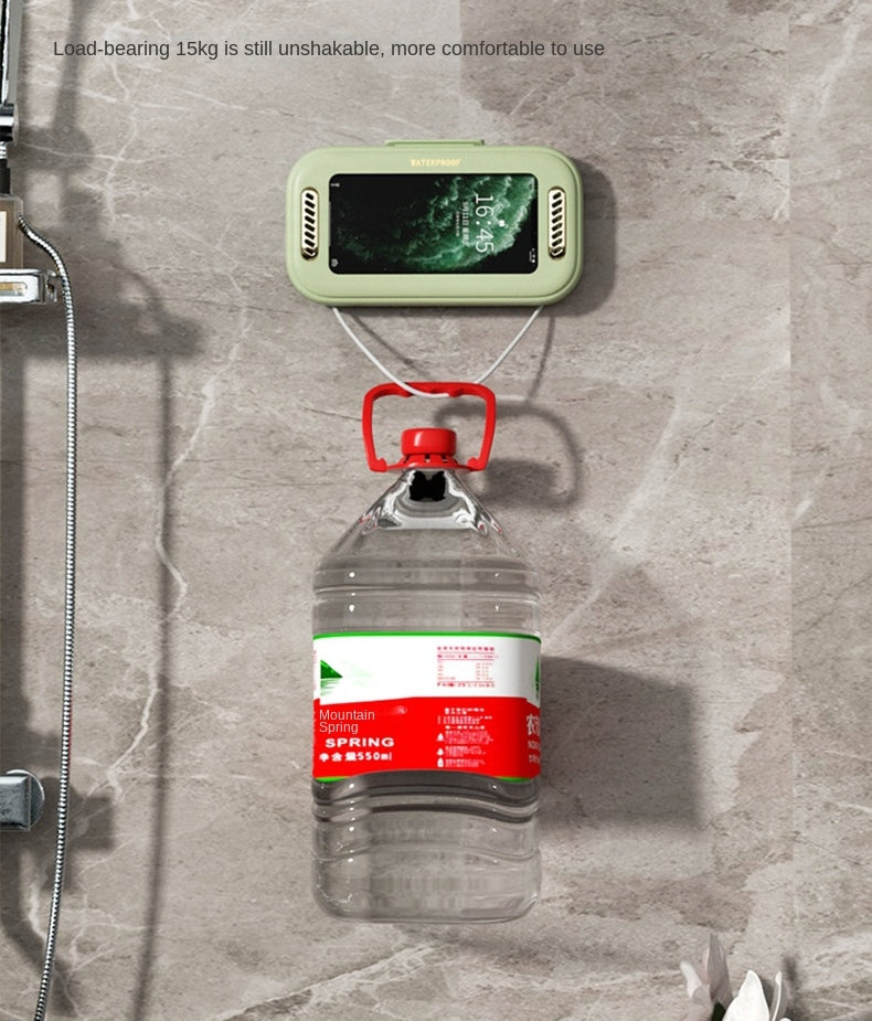 SplashBox | Universele waterdichte telefoonhouder voor douche en badkamer - Muurbevestiging Hoesje
