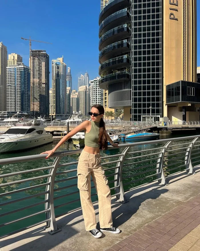 Elva | Dames cargobroek – relaxte pasvorm en hoge taille streetwear broek