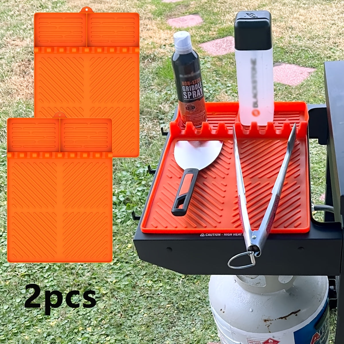 GriddleDock | Siliconen Grillgereedschapsmat voor Blackstone Grill, BBQ Grill Zijplank Mat