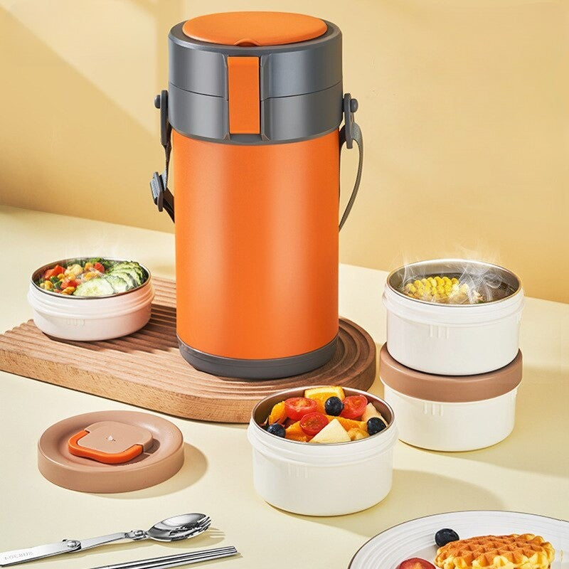 EcoBite | Roestvrijstalen lunchbox – Lekvrije, draagbare maaltijdcontainer