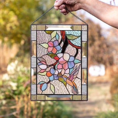 AeriGlass | Acryl Gebrandschilderd Glas Wanddecoratie - Kleurrijk Zon-Vanger Paneel