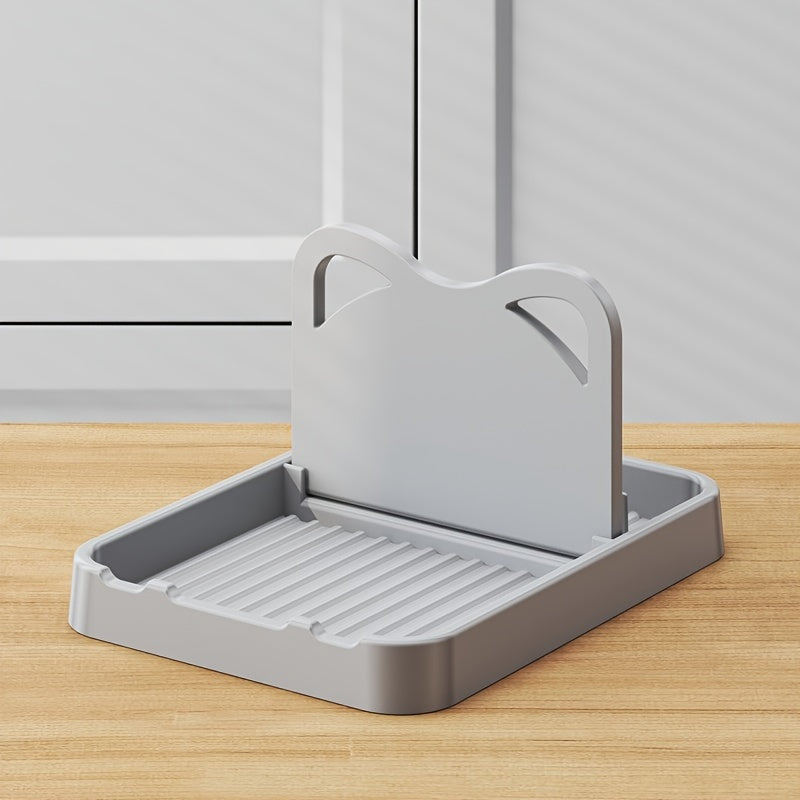 LidBase | Pannenlidhouder met kattenoren – opvouwbare wandgemonteerde lepelhouder