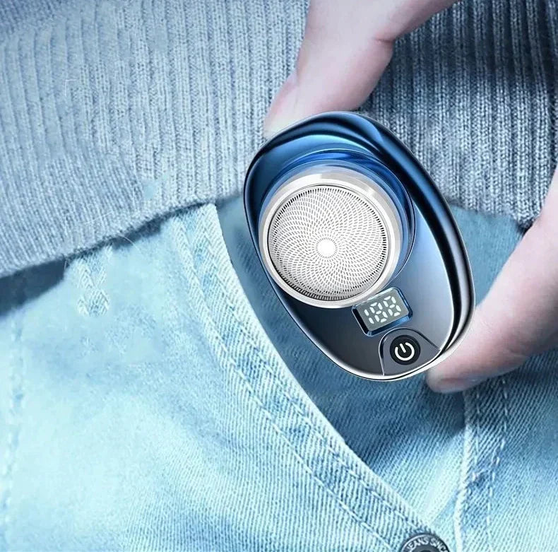 TrimEdge | Compacte USB-scheerapparaat – 6-bladig precisiescheermes, draagbaar oplaadbaar scheerapparaat