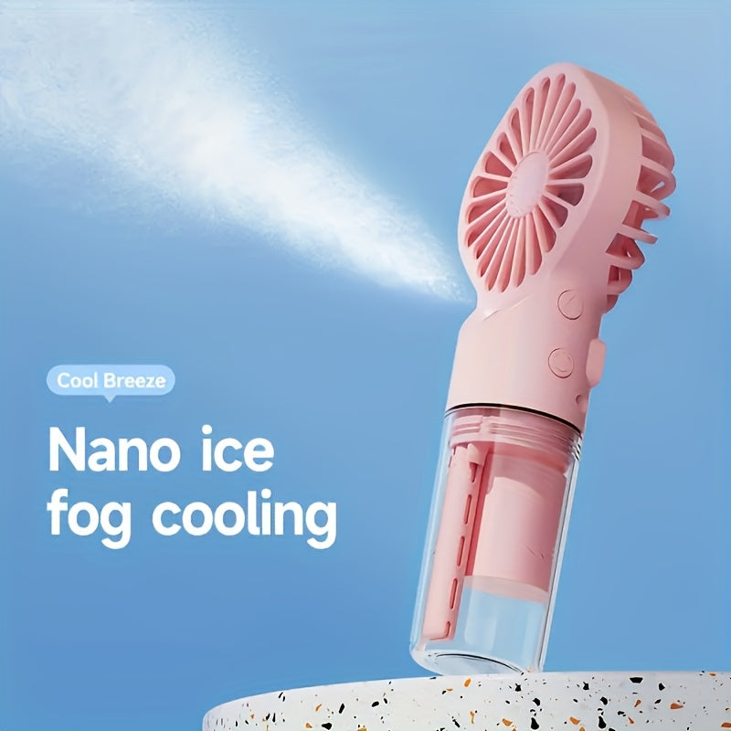 HydraFan | Oplaadbare Handheld Nevelventilator - USB-C Minikoelventilator met Waternevel