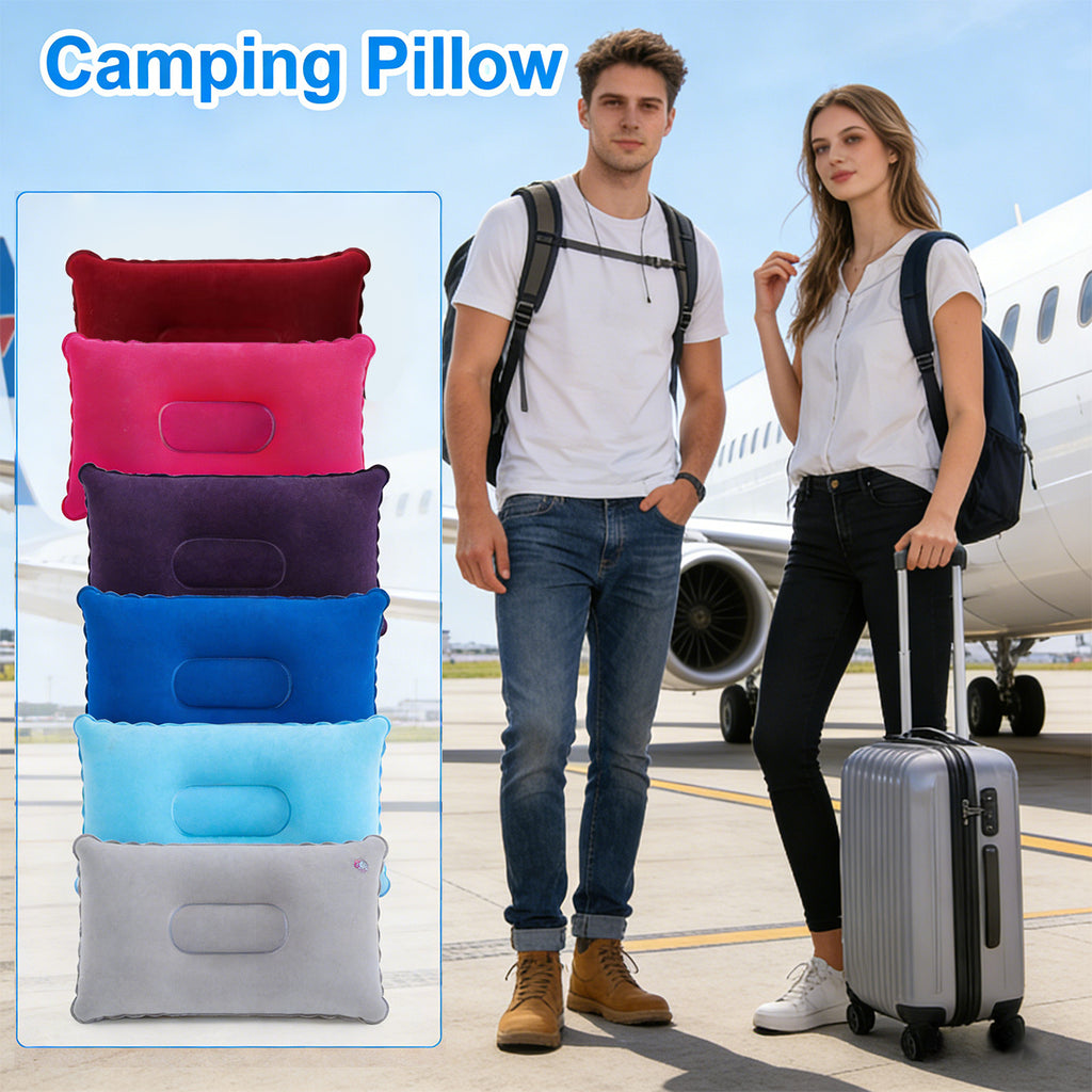 AeroSleep | 2-delige Opblaasbare Reiskussenset – Ultralicht Opblaasbaar Nekkussen & Lendensteunkussen