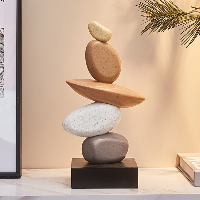 StoneStack | Stapelornament van harssteen - Vintage Decoratief Handwerk