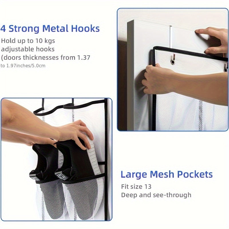ShoeCaddy | Over-de-Deur Schoen Organizer met 24/35 Grote Gaaspockets – Hangende Schoenenrek