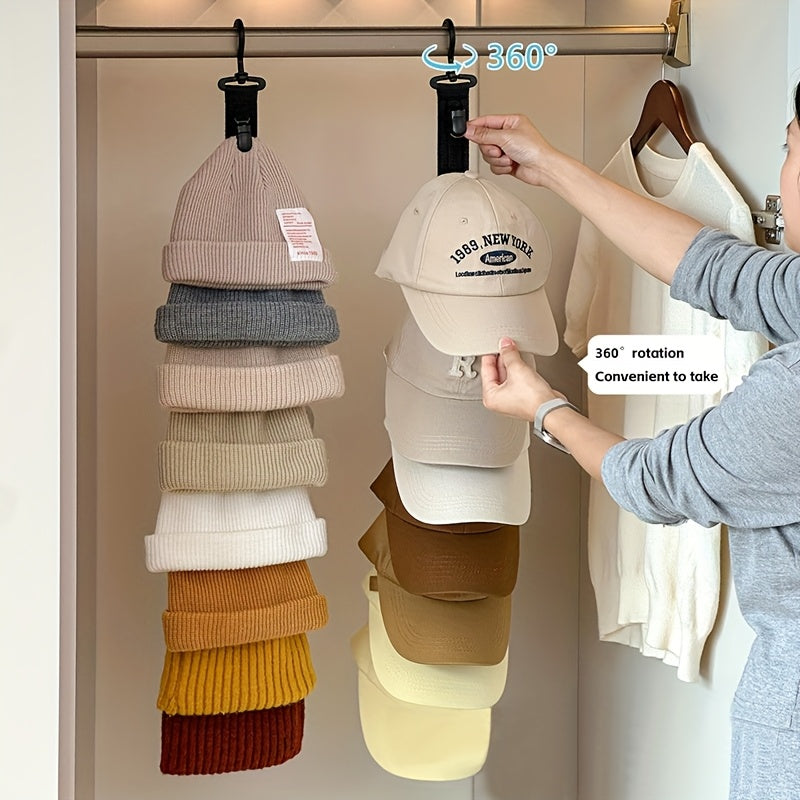 ClipHat | 8-Clip Hoedenorganizer – Wandopberging voor baseballpetten, thuis en in de kast