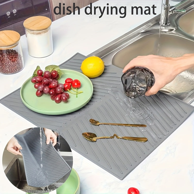 MatEase | Silicone Vaatdroogmat - Opvouwbaar, hittebestendig, multifunctionele keuken afdruipmat