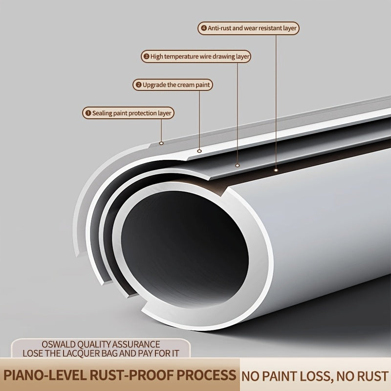 SnapPole | Verstelbare metalen spanstang zonder boren – veerinstallatie, heavy-duty en roestbestendig