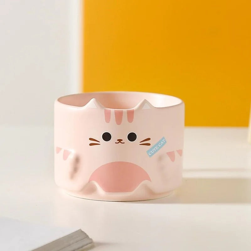 WhiskerSip | Keramische Kattenmok - 300 ml Schattige Koffie- & Theekop voor Kattenliefhebbers