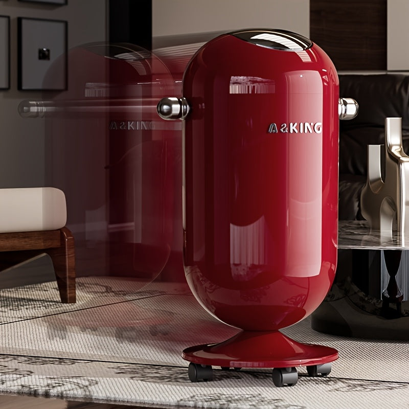 BinLuxe | Afvalbak met deksel en wielen met grote capaciteit – Moderne opbergbak met klep